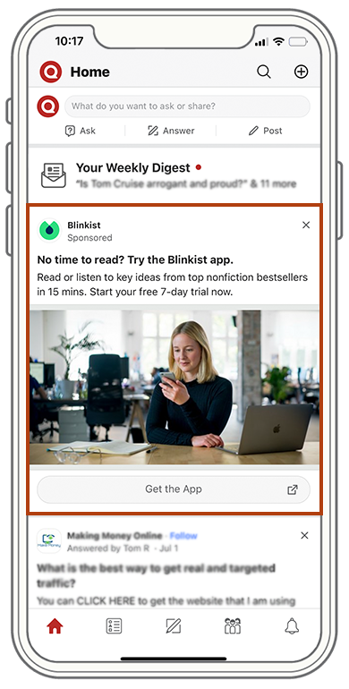 blinkist app install ad success story on quora