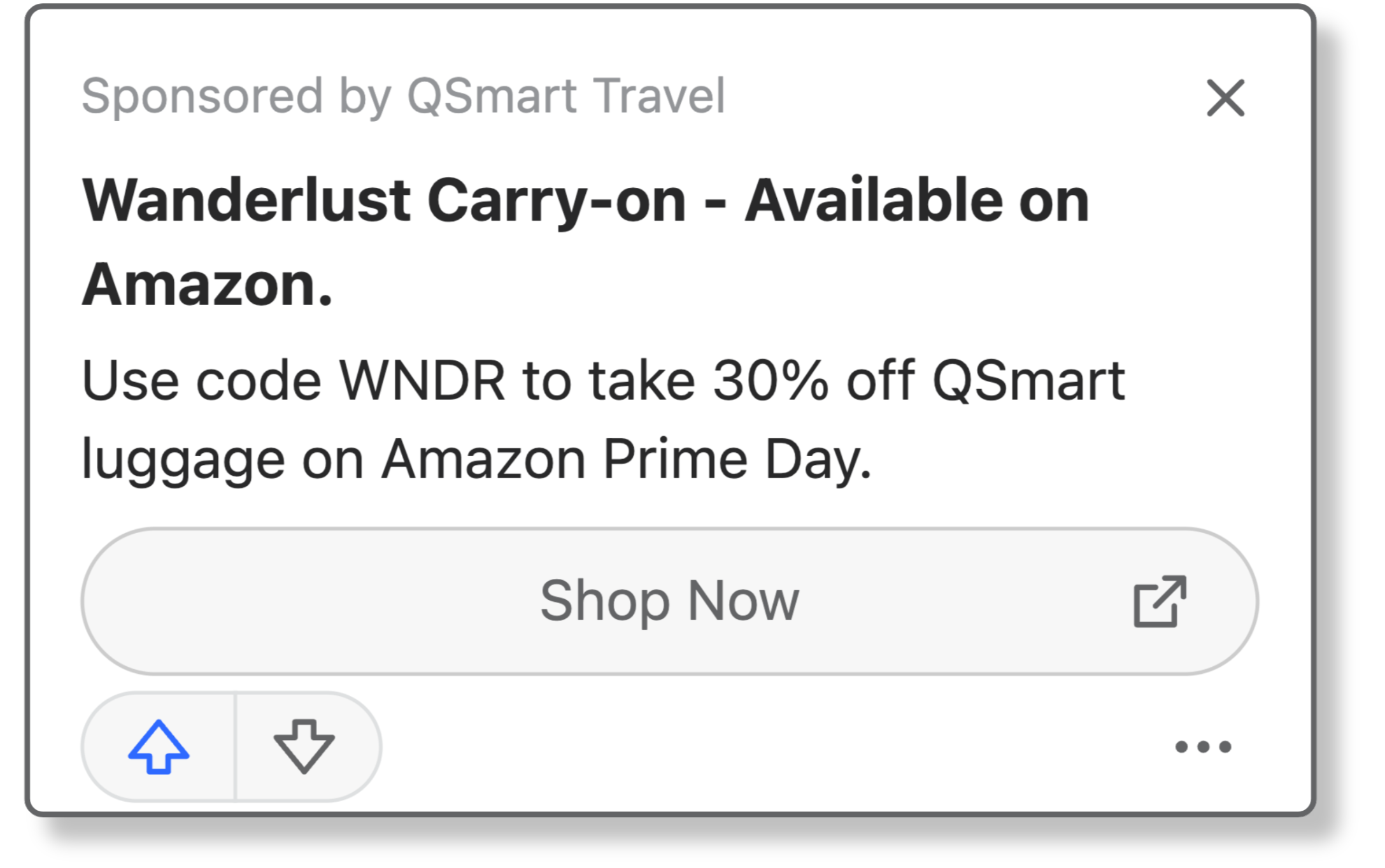 Amazon Prime Day text ad example